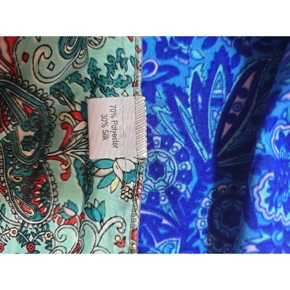 Patchwork print kimono Silk Blend Tie short length  size S - Size XL New - Picture 9 of 16